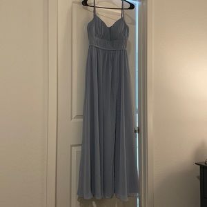 Azazie Yanelie Dusty Blue Dress